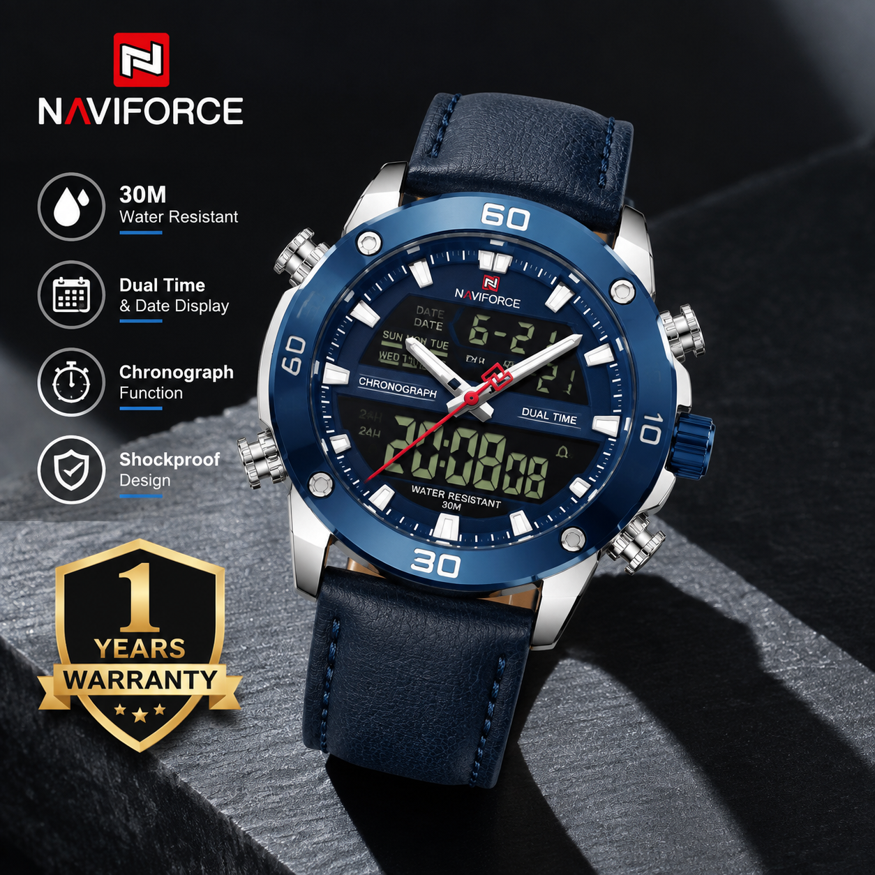 NAVIFORCE 9294L Silver Blue